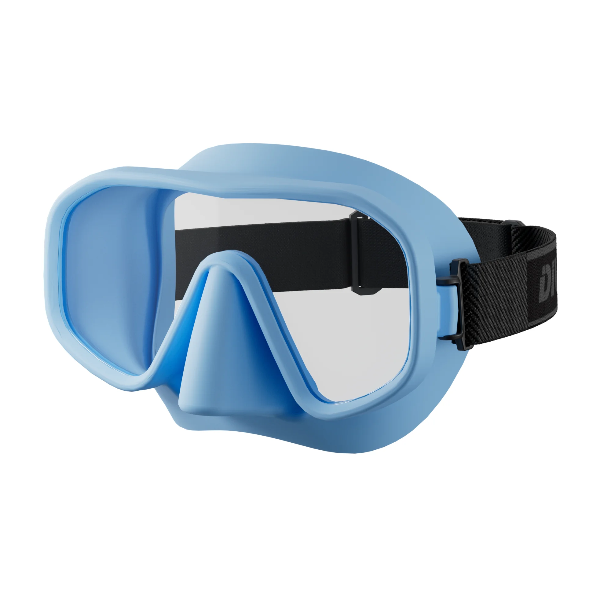 Silicone Scuba Diving Mask With Tempered Glass Mirrored Lens_voghion.com