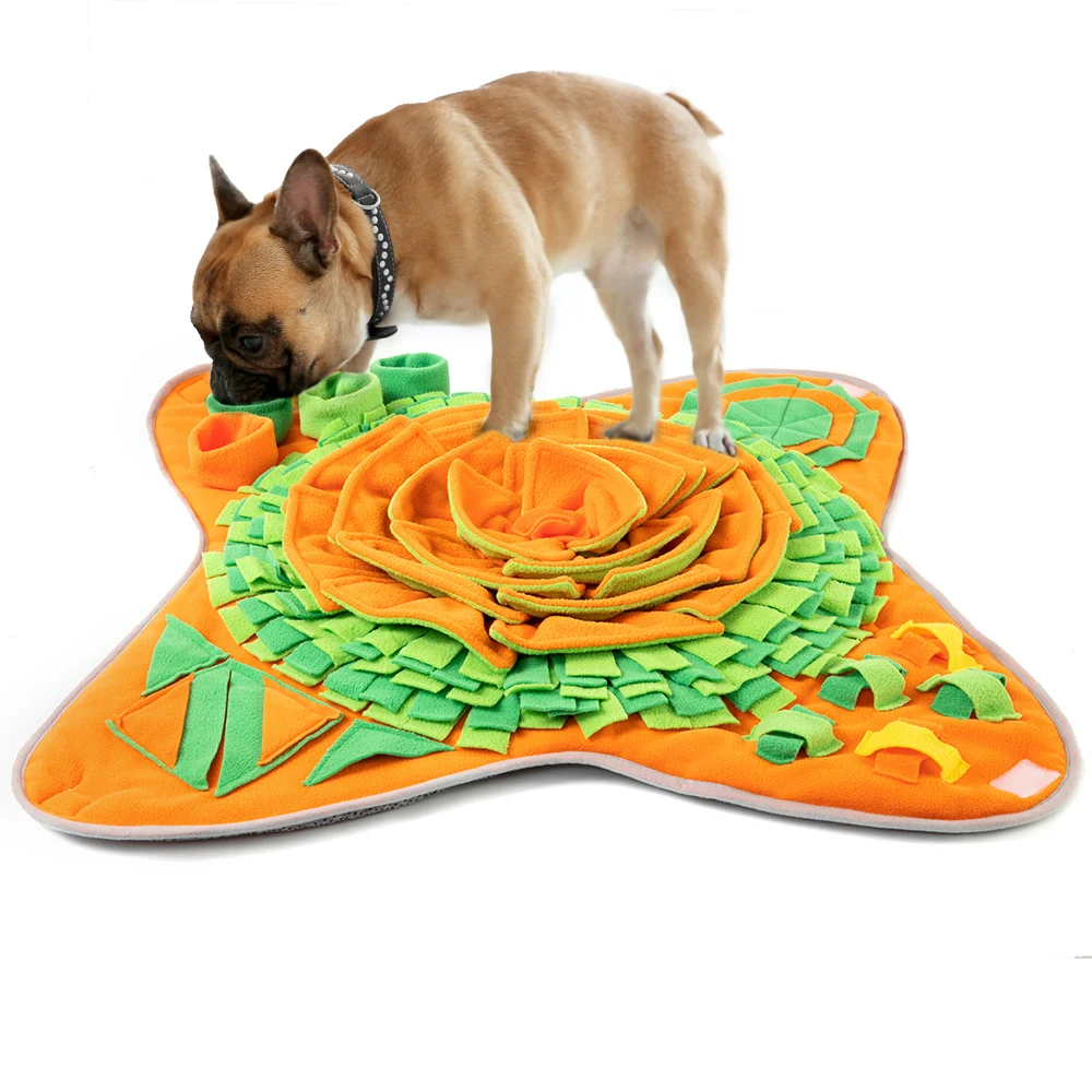 High Quality Interactive Pets Feeding Puzzle Game Toy Pad Dog Nose Work Snuffle Slow Food Smell Training Mat manufacture