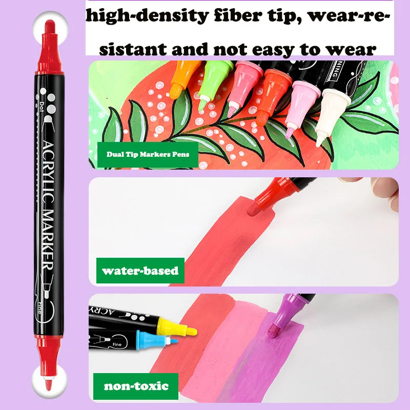 XinyiArt 36 цветов акриловые ручки с двойным наконечником
