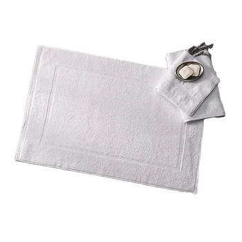 Luxury Jacquard Thickened Cotton Bath Mat Soft Non-Slip Bathroom Carpet for Hotel SPA Use Absorbent Floor Towel