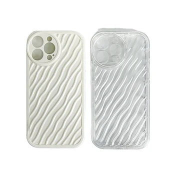 Anti Yellow Back Cover Wave pattern Mobile Phone Case For IPhone 13 13 promax Hard PC anti-oxidation Phone shell