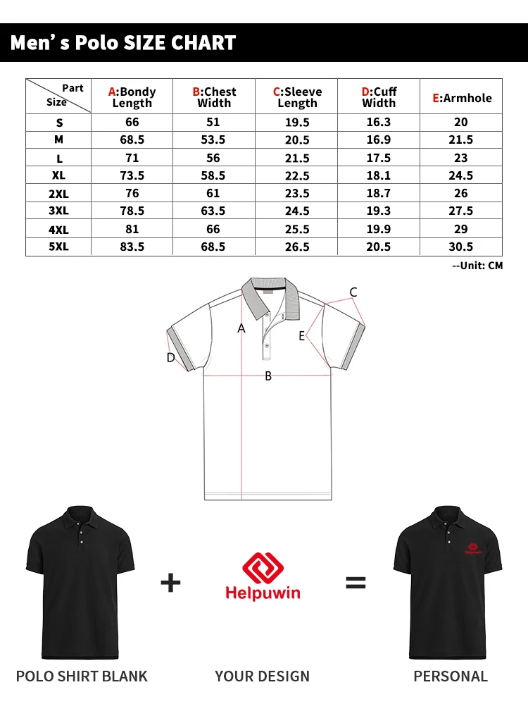 Personalized Embroidered Custom Polo Shirts Plus Size Mens Polo Shirts