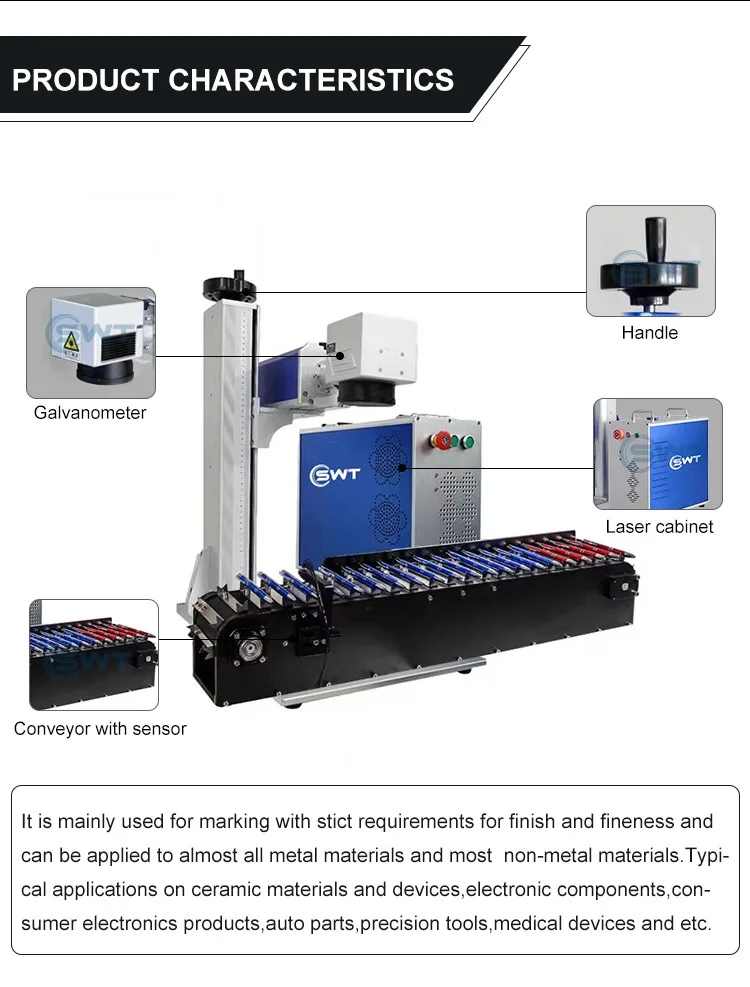 Flying Jpt Max Raycus 50w Fiber Laser Marking Machine For Laser Marking ...