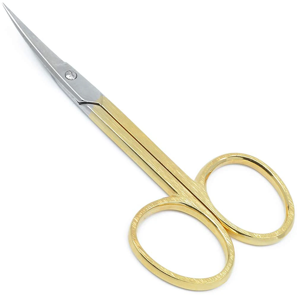 Super Quality Black Gold Stainless Steel Sharp Cuticle Scissors Curved