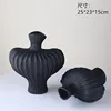 Textured vase, black