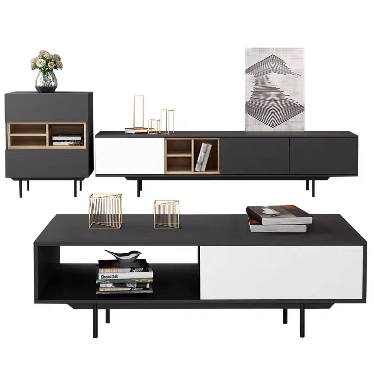 Promotion Price Wooden Home Living Room Furniture TV Stand Coffee Table