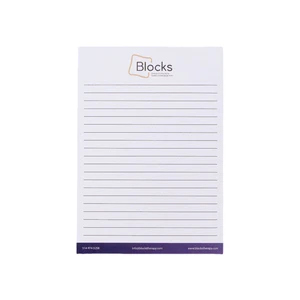 Custom Printed Office Writing Paper Note Pads Promotional A5 Loose Leaf Notepad with 2mm Gray Board