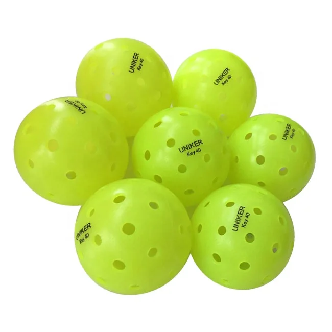 Usapa 40 Hole Neon Green Pickleball Balls Outdoor Indoor Rotation ...