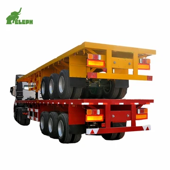 トレーラー3軸53フィートコンテナフラットベッドセミトレーラー