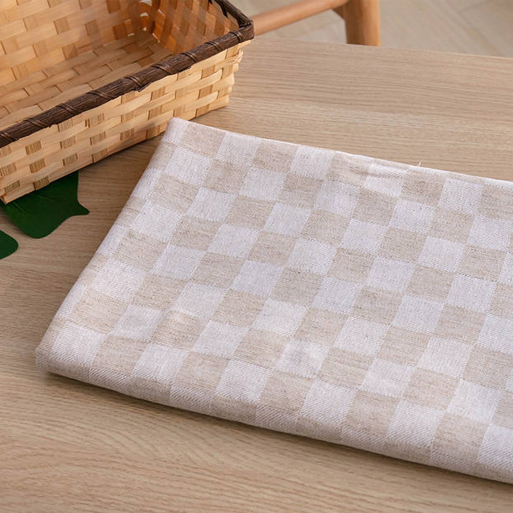 Тканый текстиль, окрашенная пряжа в клетку, 55 лен, 45 вискоза, жаккардовые ткани для одежды