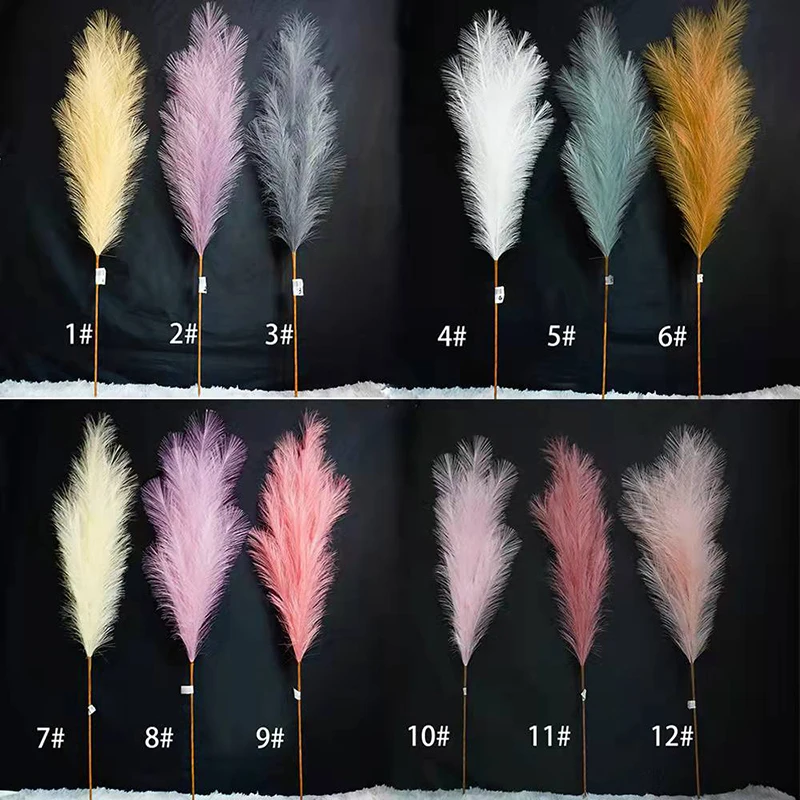 Boho Pampass Grass Bouquet Natural Dried Flower Branch Multicolor Fluffy Pampas Grass Decor Wedding Home Decoration Flowers details