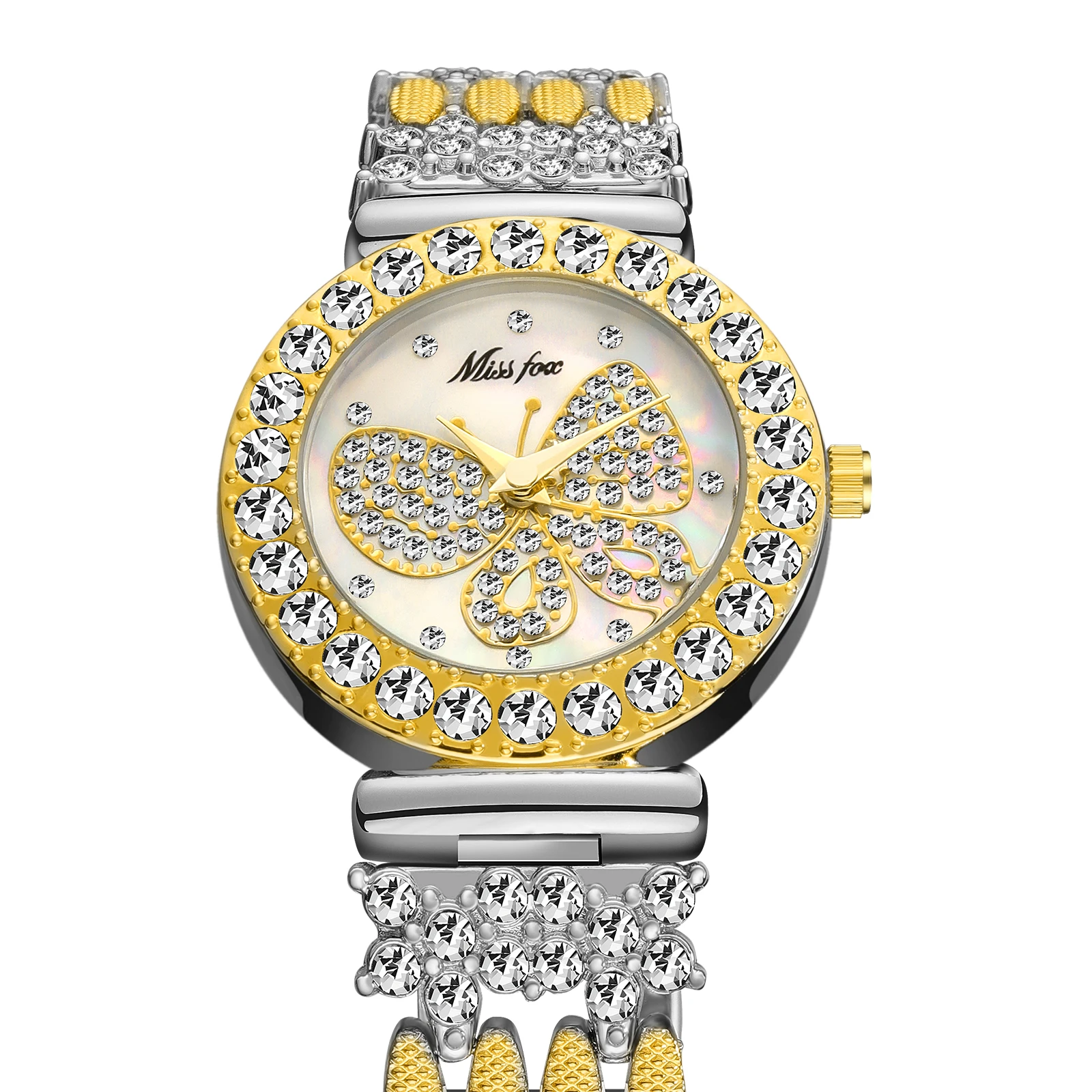 Women Watches Luxury Buckle Butterfly Rhinestone Watch Ladies Quartz Wrist  Watch Bracelet Reloj Mujer Fashion Full Diamond Dial