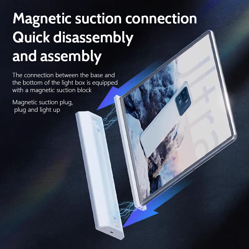 Lightstar LXDBA4 - A4 Silver Desktop Aluminum Frame LED Light