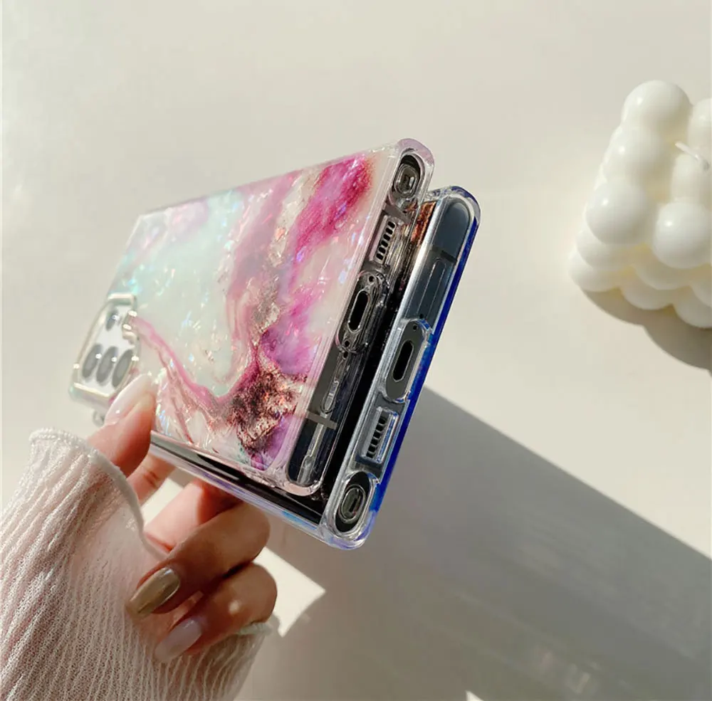 Imd Phone Case For Galaxy S24 S24+ S23 S23+ S22 S22+ Ultra Fe 5G Plating Cases Luxury Electroplate Marble Iphone Sjk162 Laudtec manufacture