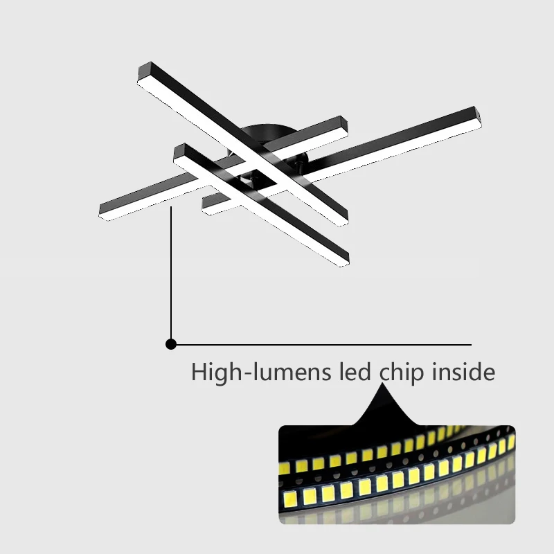 Nordic Simple Lines Led Ceiling Lamp Lights Lighting Fixtures Modern for Bedroom Living Room