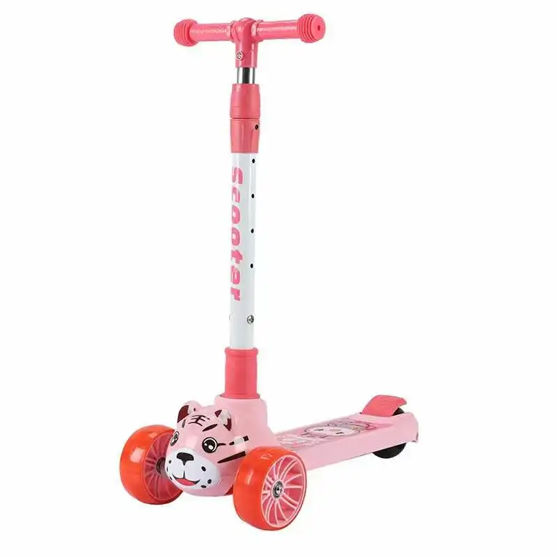Multiple Colors Scooter Kids Luminous LED PU 3 Wheels Toddler Children's Kick Scooter for Girls and Boy