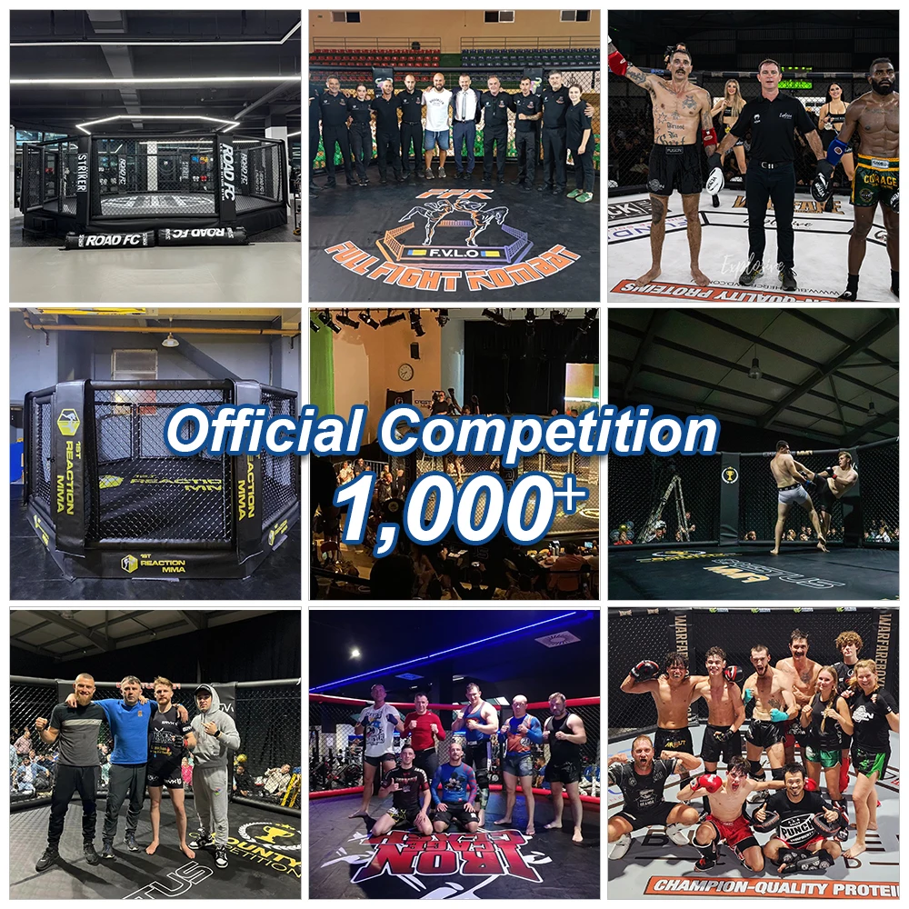中古ボクシングリング販売中 ロープ付き 20×20 オクタゴンMMAケージ