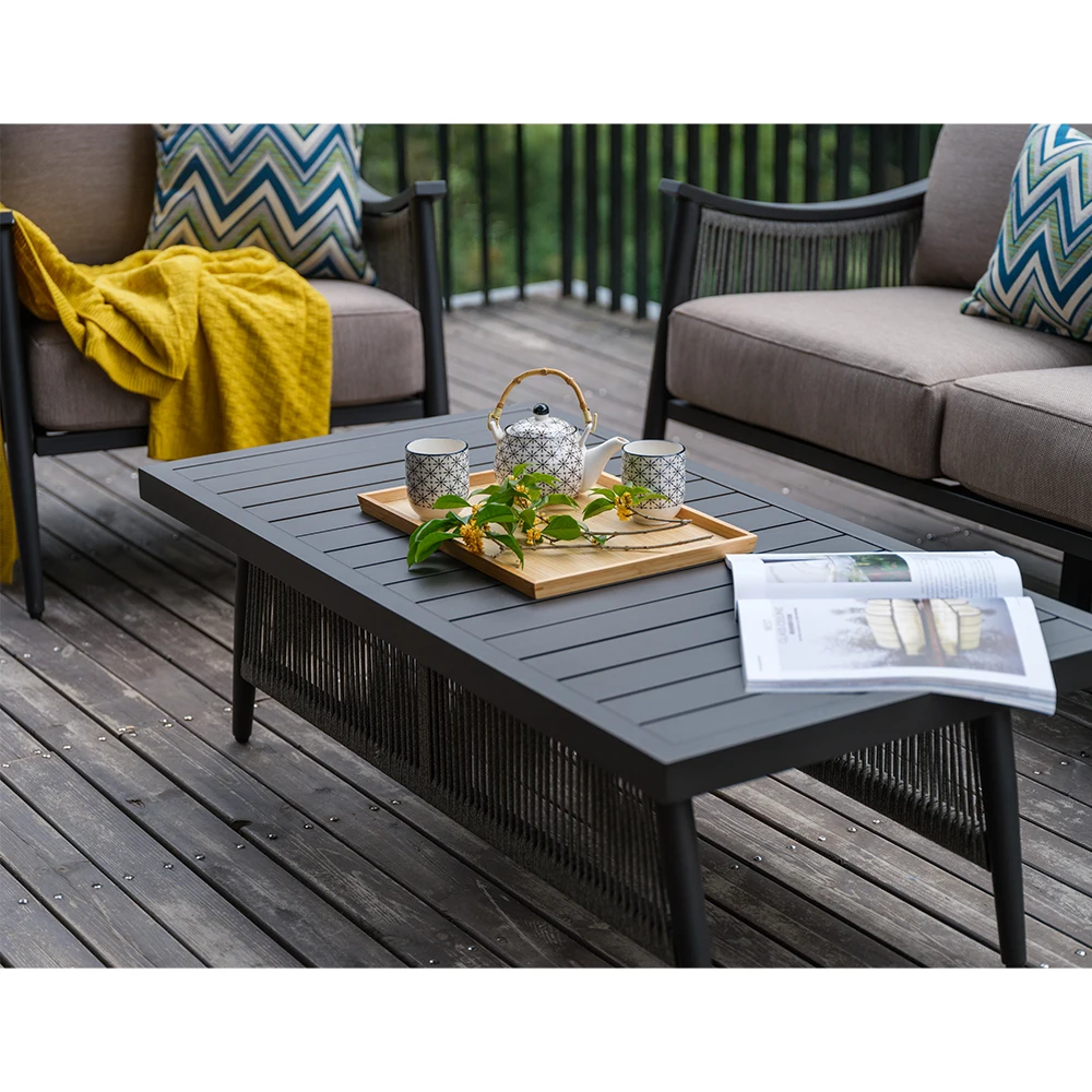 2025 New Product 4 Piece kd Sofa Furniture Luxury Garden Outdoor Woven Rope  Furniture Garden Rattan Set Sets
