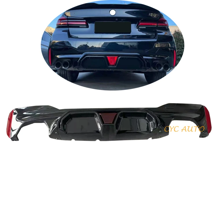 G30 Facelift Rear Diffuser with Glossy Black for BMW G30 M5 CS LCI Style Rear Diffuser