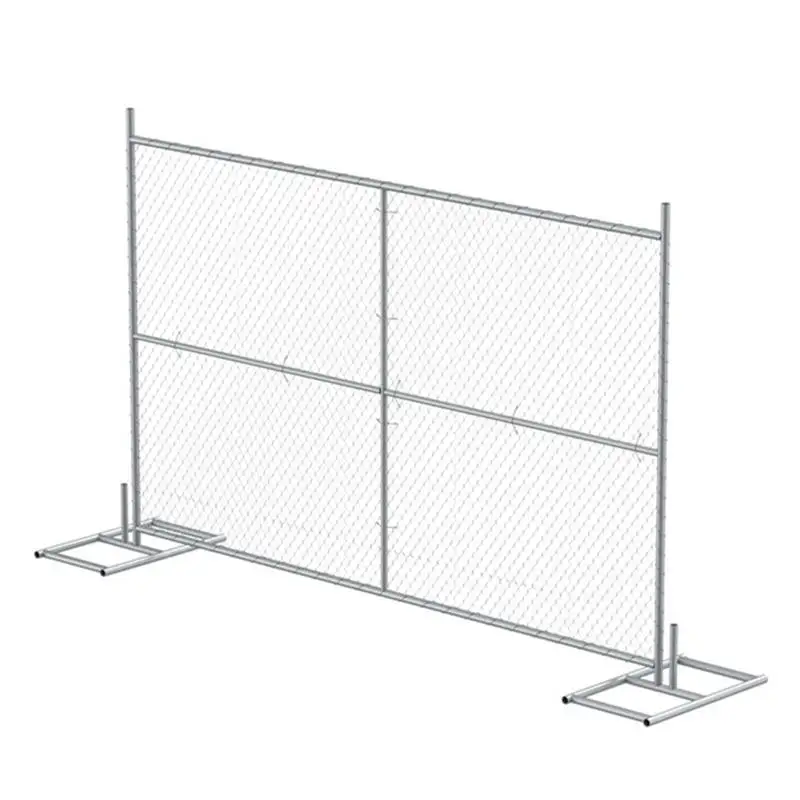 Hot Dipped Galvanized 6*10 FT 6*12 FT PVC Coated Chain Link Temporary Fence Crowded Control Barrier Queue Control Barrier