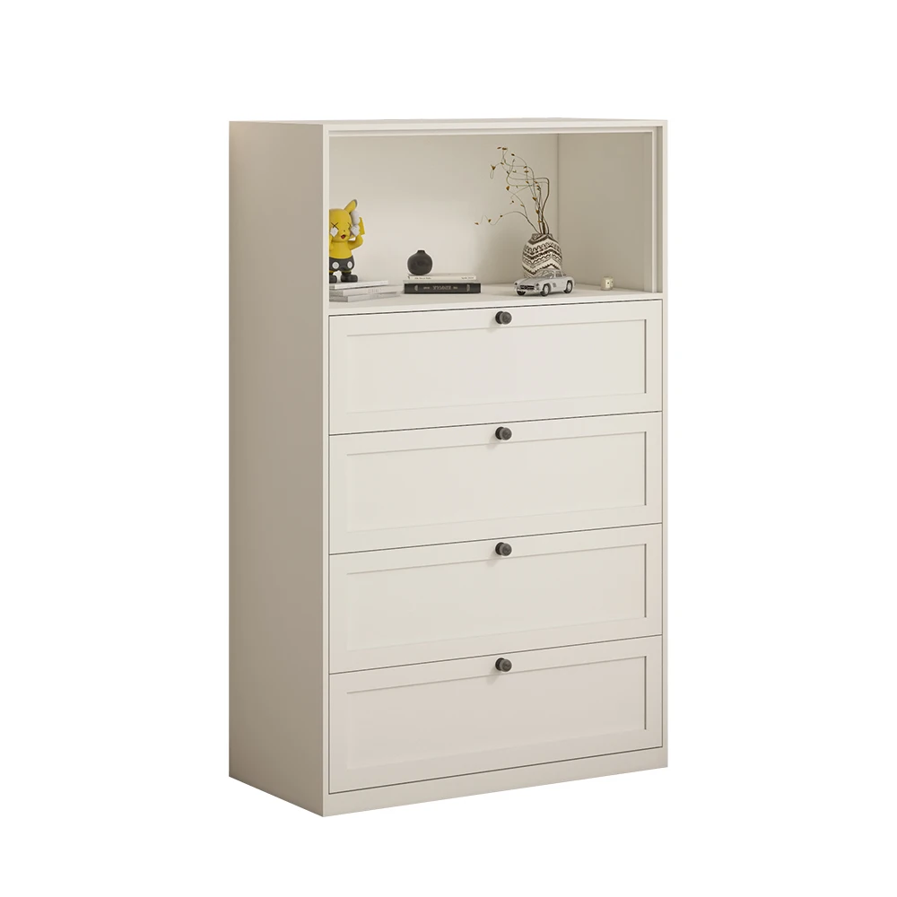Metal 4-Drawer  Lateral Cabinet - Quick Assembly, Suitable for Bedroom, Living Room, Etc.