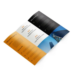 Custom Printed Huatong Brand L1107 Paper Marketing Materials Brochures Flyers Leaflets Catalogues Offset Printing Folder Shape