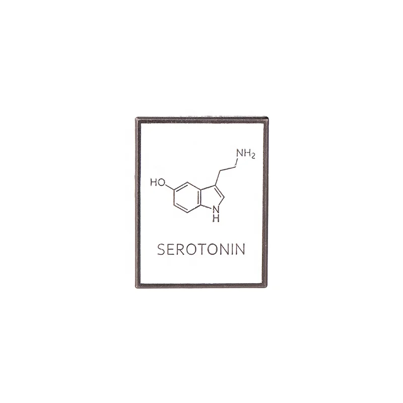 Customizable Metal for Lapel Pin Badge Chemistry Teacher's Chemical Molecular Structure Brooch Featuring Custom Caffeine Dopamin