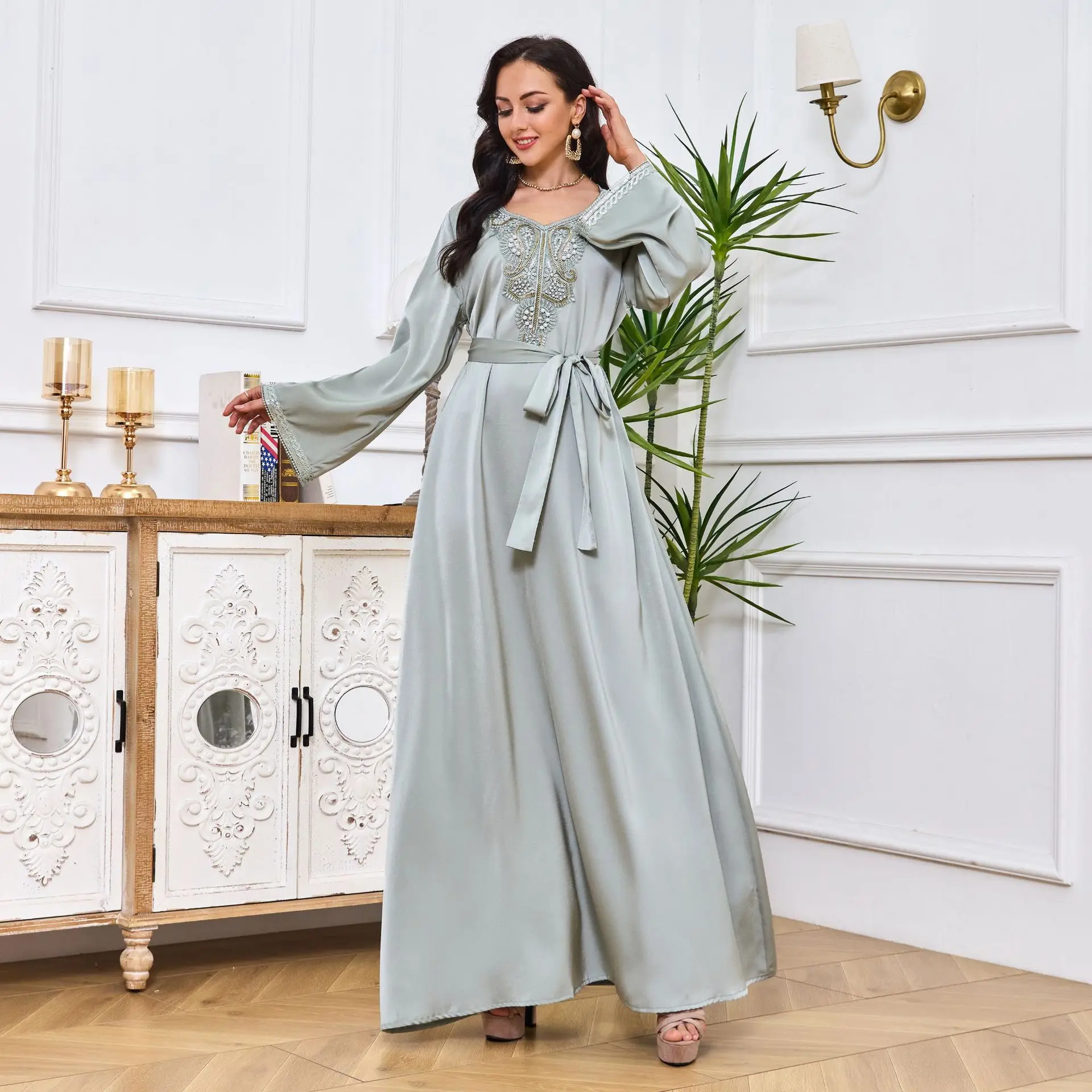 Top Selling Nida Designs' Latest Arab Elegant Luxurious Hooded Abaya Girls' Popular Dress Traditional Muslim Clothing