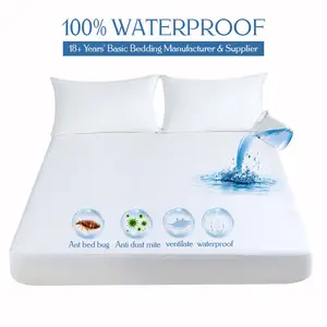 OEKO-TEX Certified 100% Cotton Waterproof Hypoallergenic Breathable Anti-Bacterial Anti-Dust Mite Mattress Cover Mahjong Mat