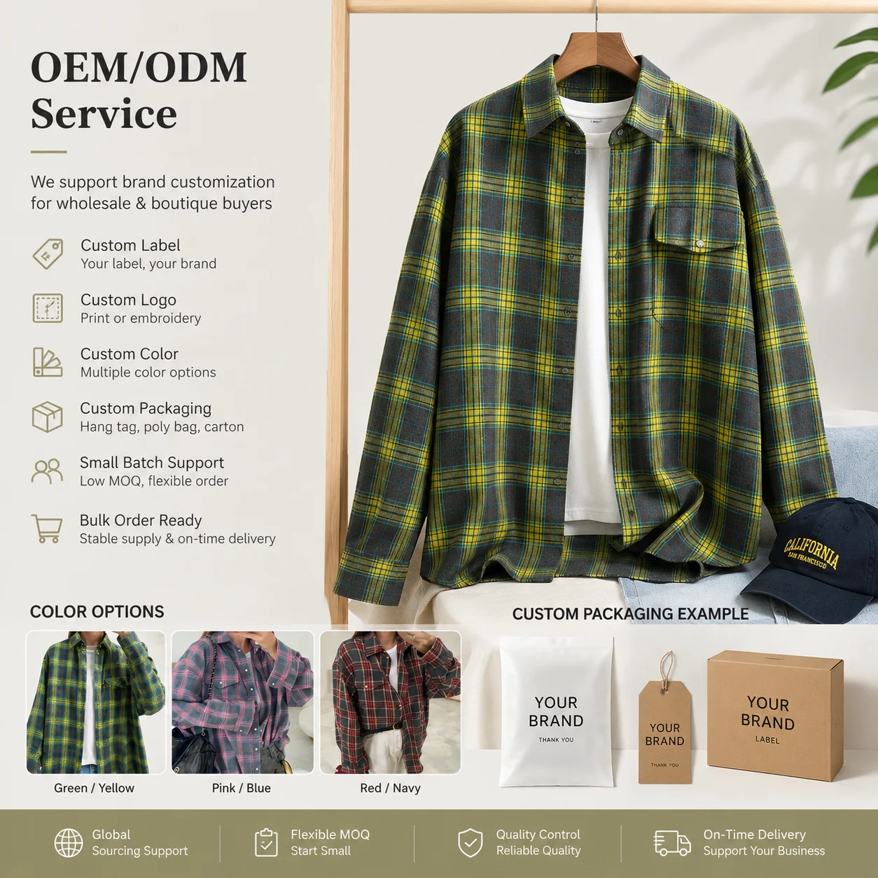 Cute Retro Versatile Turn-Down Collar Loose Shirt Autumn Plaid Long Sleeve Pocket Broadcloth Women's