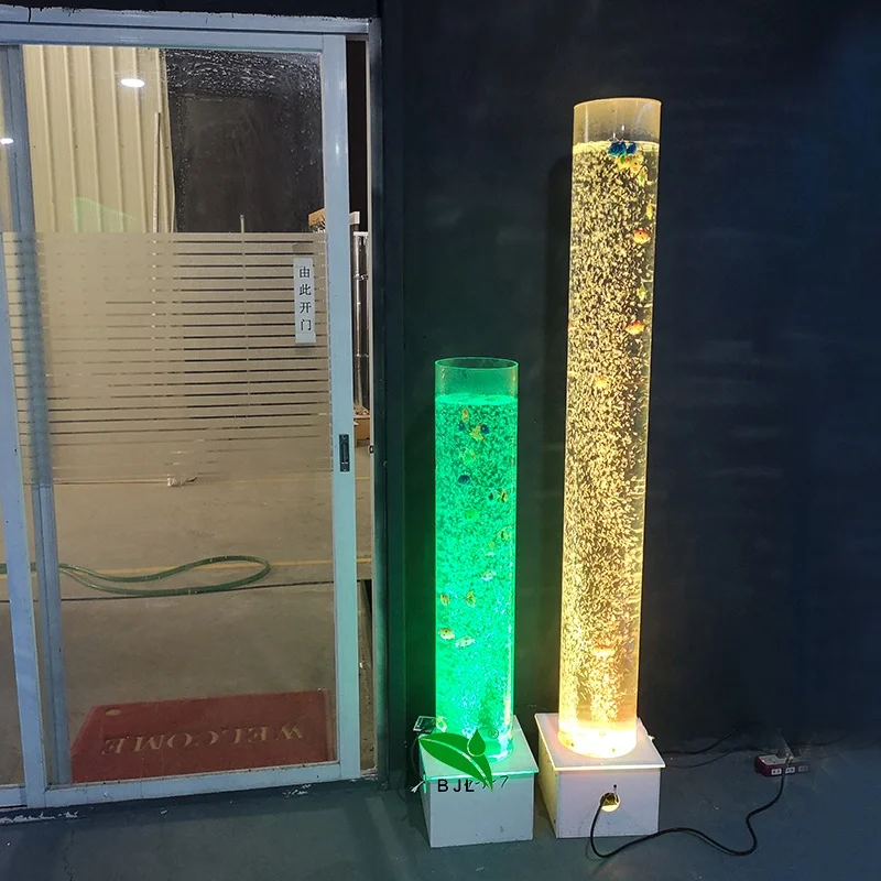16 Color Change Led Lighted Acrylic Water Bubble Pillars Wedding Columns