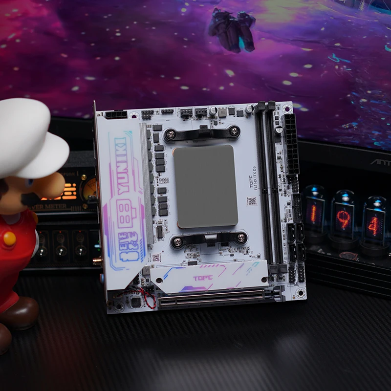 Placa-mãe TOPC Ryzen 9 7945HX ITX, 16 Cores, DDR5, NVME, para Gaming