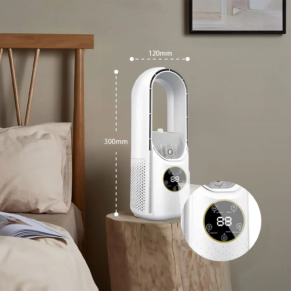 Silent Table Fan with Water Mist Spray - Durable & Efficient