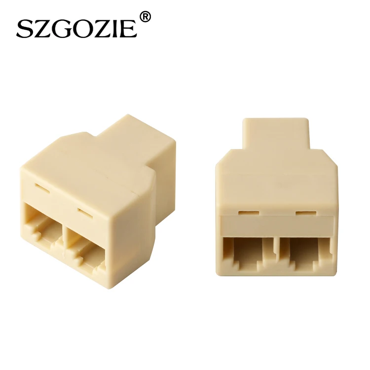 RJ11 Network Connector 1to2 2 Way Splitter Adapter 6P4C LAN Telephone Rj11 Socket