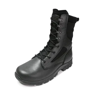 Wholesale High Quality OBM ODM Custom Factory Black Leather Combat Tactical Boots Supplier