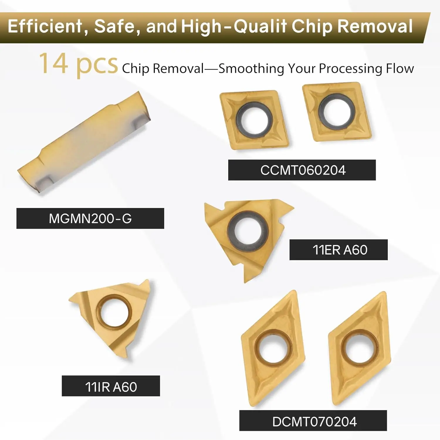 CNC Lathe Cutting Indexable Tools Turning Tool Holders Set Carbide Inserts with Box Seven Pieces Set