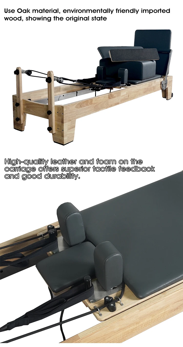 Professional White Pilates Reformer Price Commercial Compact Oak