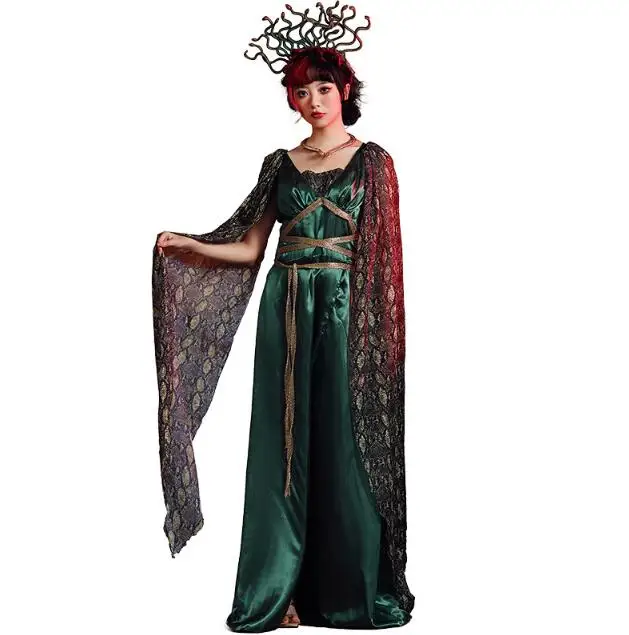 Alibaba.com: Ecowalson ecoparty Gorgon Medusa Costume for Adults, polyester  spandex material, ideal for Halloween and cosplay events. Explore bulk  ordering options for your business needs.