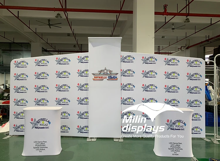 Trade Show Displays Tension Fabric Backdrop Wall Expo Exhibition Booth ...