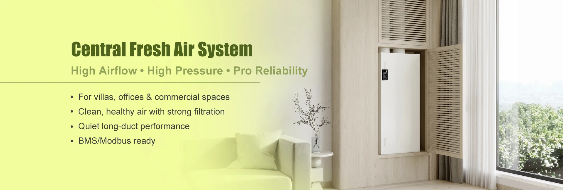 Centralized Energy Recovery Ventilator, ERV, 120m2 - detail 16