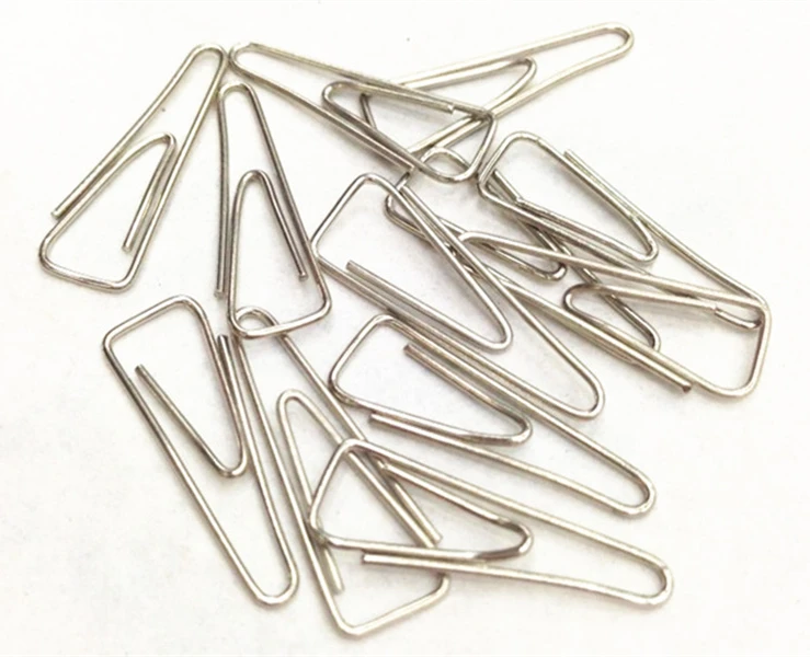 Треугольные круглые никелированные скрепки серебряные для бумаги ржавчина офисные канцелярские товары