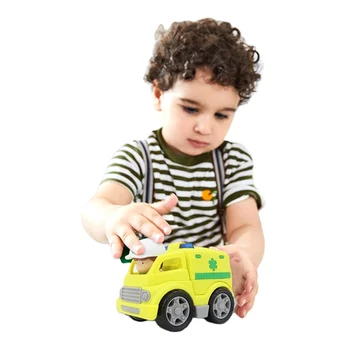 Playgo On-The-Go Mini Unisex Plastic Ambulance Toy for Children Classic Educational Baby Toy Packaged in Boxes