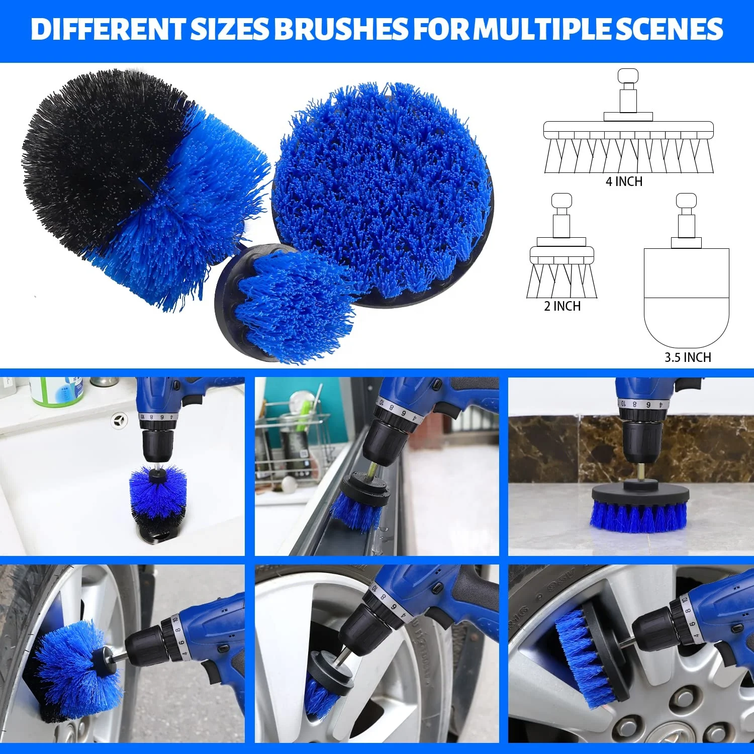 22Pcs Car Detailing Kit Brushes Set Interior Cleaning With Auto Drill Soft Brush Attachment Sponge Polishing Pads Car Wash Brush