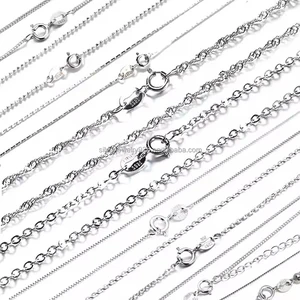 Jewelry Supplier Wholesale American and European New Styles Romantic Minimalism 925 Sterling Silver Chains Necklace for Women