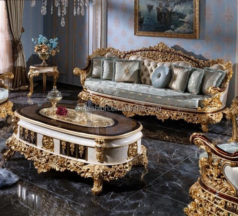 OE-FASHION Custom Villa Living Room Sofa - European Solid Wood, Hand ...
