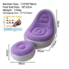 Sofa with stool-purple