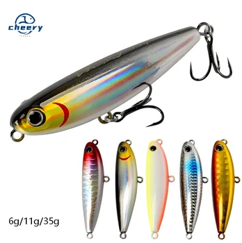 Cheery New Cannonball Son Dog Live Bait Metal Surface Type Fishing Topmouth Culter Bass Fish Lure with Hooks – Metal Jig – view 2