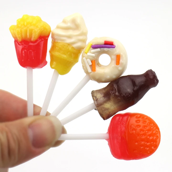 fast food shape lollipop