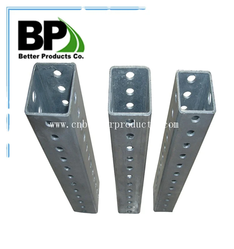 Лидер продаж прочные оцинкованные квадратные вывески универсальные дорожные стальные перфорированные трубы