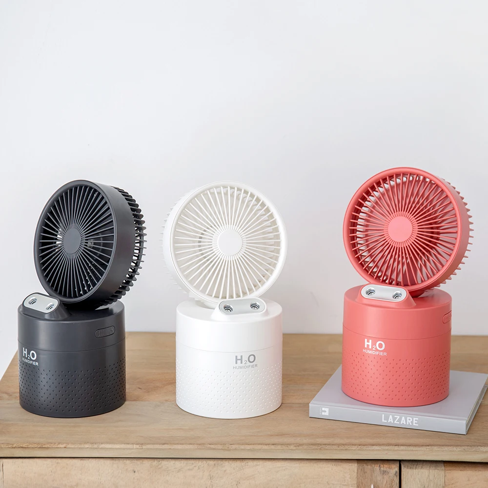 Portable Water Mist Fan Humidifier USB Rechargeable Battery Table Small Air Cooling Fan for Summer Air Cooler Conditioner Fan
